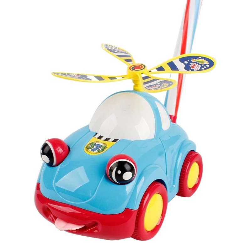 Bebé niño carro juguete sola varilla niños empujar música niños y niñas mano aviones Pegasus langosta Venta caliente
