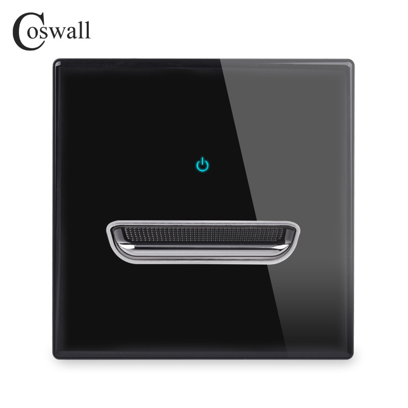 Toggle reset switch 86 black glass panel with LED light Foreign Trade wall socket set full series Toggle reset switch 86 black glass panel with LED light Foreign Trade wall socket set full series