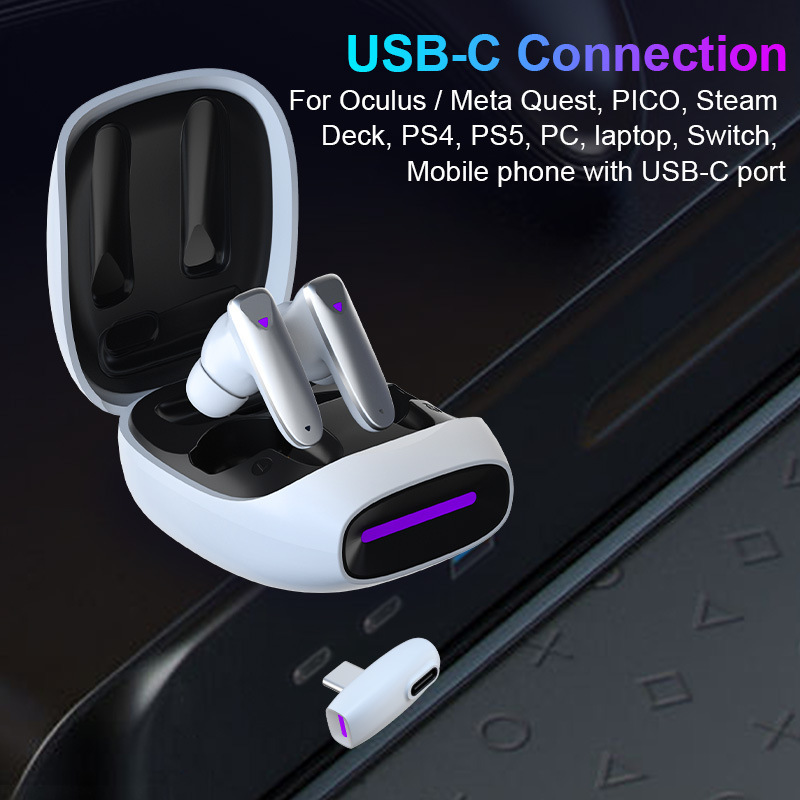 Wireless Vr Ps5 Switch Headset Dual Mode 2.4g Bluetooth Ultra-Low Latency