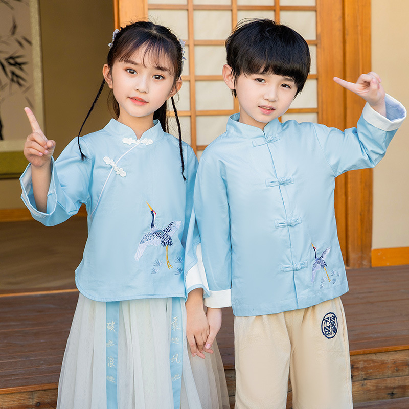 One piece On behalf of Spring kindergarten Park service Two piece set Republic of China children suit pupil Class clothes Autumn