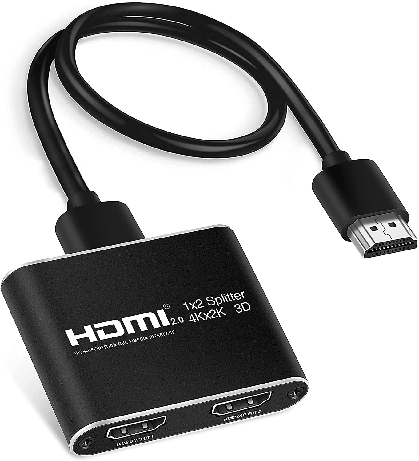 hdmi分配器一分二4K 高清视频分配器一进二出 hdmi splitter 1*2