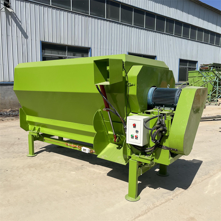 养牛场固定式饲料拌草机tmr全日粮草料搅拌机卧式饲料青草拌料机