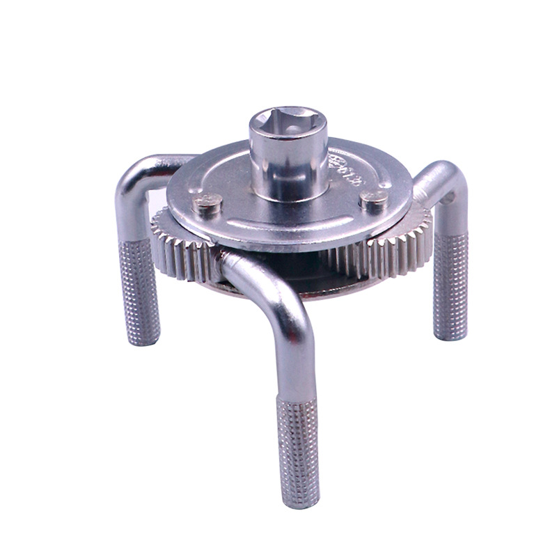 Llave de filtro de máquina de tres garras herramienta de desmontaje de rejilla de aceite de coche elemento de filtro universal ajustable multifunción