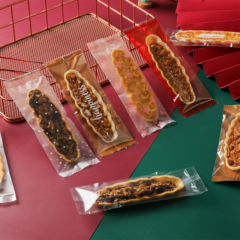 Bolsa de embalaje en forma de barco para pastel de arroz glutinoso en stock, embalaje de barco de arroz glutinoso crujiente con nueces, bolsa para galletas de turrón, embalaje a prueba de humedad image 5