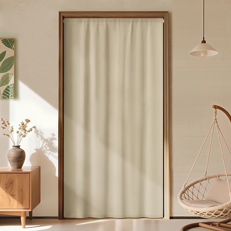 No-Drill Door Curtain Partition Curtain for Bedroom, Room, Home, Dormitory, Toilet Door, Blocking Curtain, Hanging Curtain, Solid Color Fabric Curtain