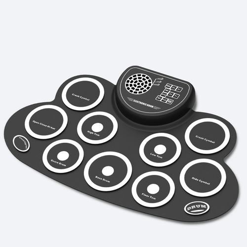 Desktop hand-rolled electronic drum with speaker, rechargeable pad for playing DTX games, children’s practice pedal