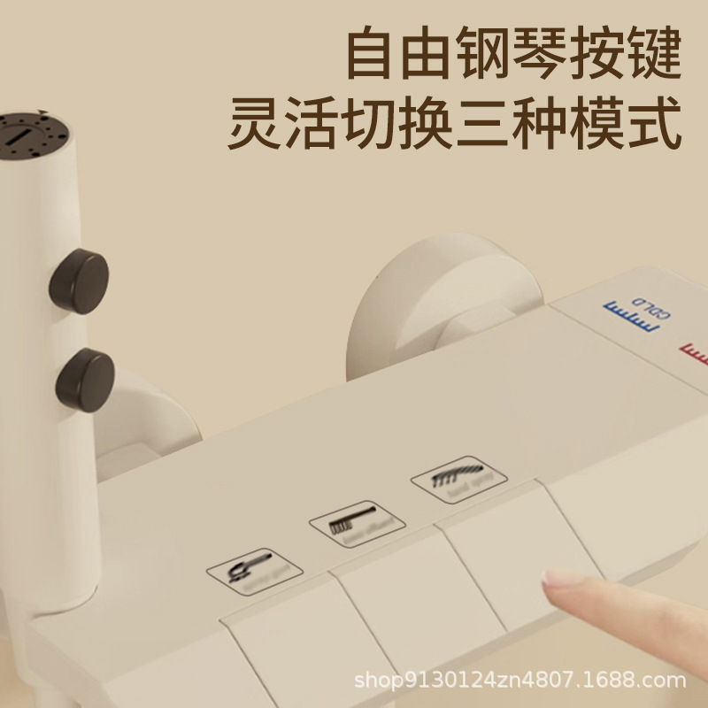 Ducha blanca de viento crema simple conjunto de ducha de ducha de ducha de baño doméstico tipo separado sin pulverización superior boquilla de boquilla de presurización de baño