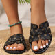 Flat Casual Women's plus size Beach Women's Shoes Outwear Fashion All-match Women's Sandals Beach Shoes Old Flower Slippers Women