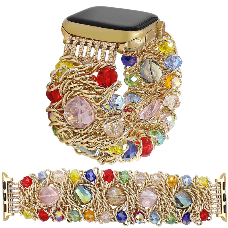 Cross-Border Applicable Apple Watch S11/10 Bohemian Bead Bracelet Strap iWatch Cross-Border Applicable Apple Watch S11/10 Bohemian Bead Bracelet Strap iWatch