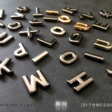 diy字母铆钉金属镀金银柳丁款搭配鞋面服装服饰包包配件装饰辅料
