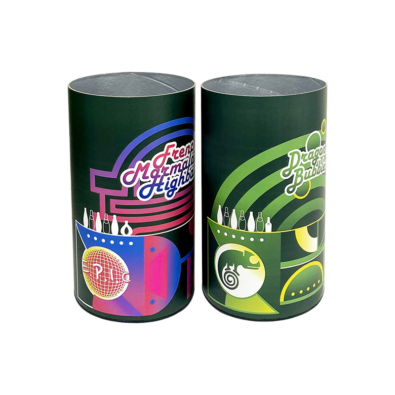 批发洋酒白酒礼品圆形纸罐包装盒烫金印刷圆筒红酒纸筒纸罐厂家