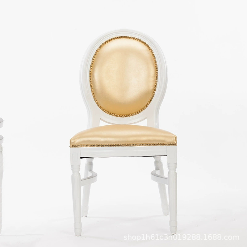 Marco de madera blanca + piel dorada