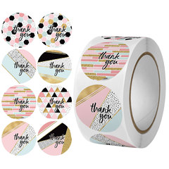 Cross-border thank you sticker 8 different designs self-adhesive sticker label thank you packaging seal sticker