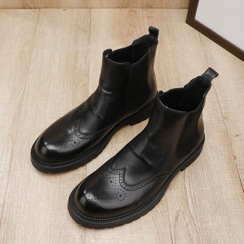 Мужские ботинки Martin, высокие, из воловьей кожи, с круглым носком, на толстой подошве, рабочая одежда, обувь ручной работы