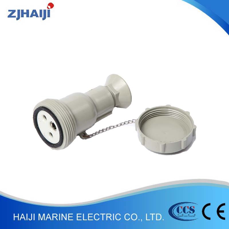 厂家直销 海吉船用插头 10A船用尼龙插头防水直式对接连接器