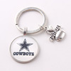 NFL American Rugby Team Steel Man Team Keychain I love Football football team key