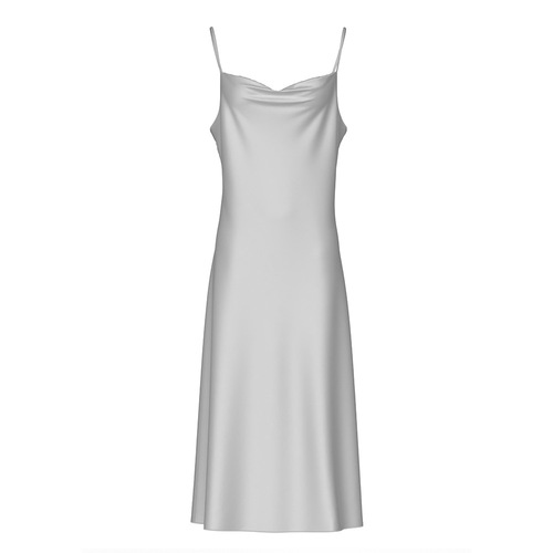 Youting Strappy Nightgown Women Summer Ice Silk Silk Elegant Swing Collar Thin Nightdress Home Wear Can Be Worn Outside DQ1630