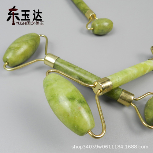 Factory Aventurine Jade Roller Face Massage Beauty Stick Green Wind Jade Facial and Eye Roller Massager