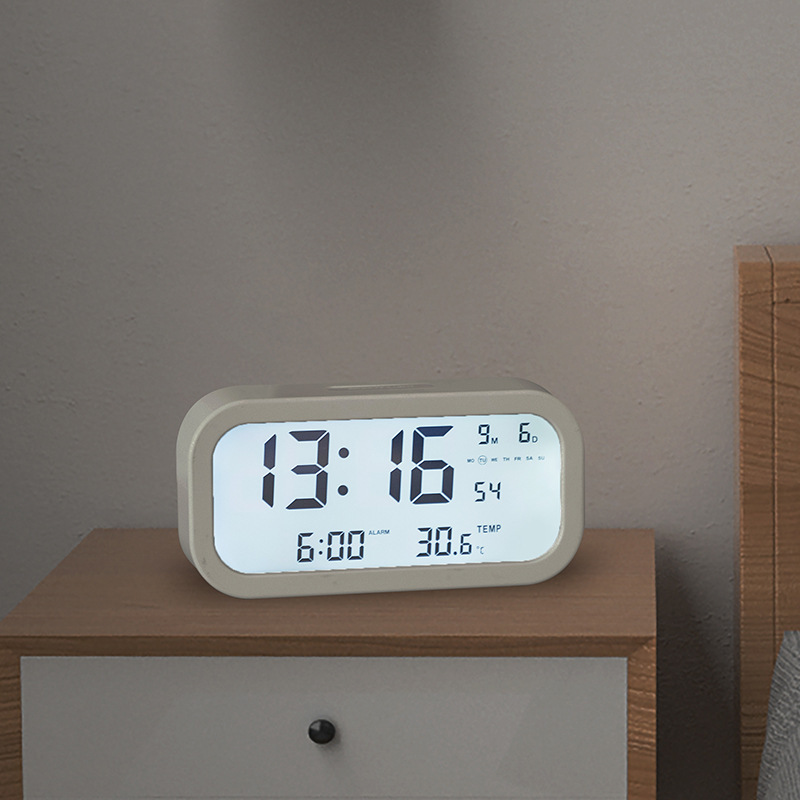 Nordic Style Clock Large Screen Multi-function Clock LCDAlarm Clock Bedside Clock Student And Children Alarm Clock8788 A