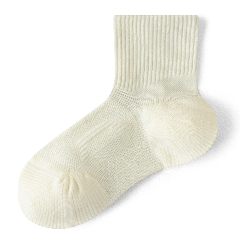 Women's Mid Calf Athletic Socks Seamless Terry Cloth Sweat Absorption Shock Absorption Professional Basketball Fitness Running Badminton Socks_voghion.com