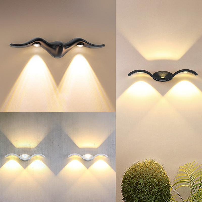 Cross-Border Seagull Outdoor Wall Lamp, Simple Modern Led Wall Light, Waterproof Exterior Wall Background Wall Corridor Aisle Door Sign Light