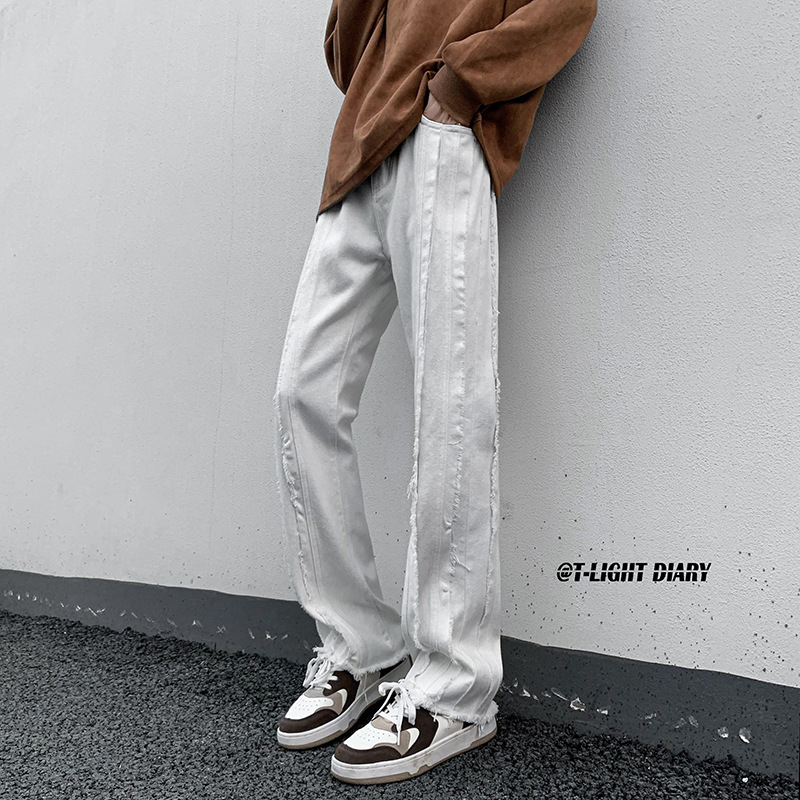 Youth Trendy Brand Men's American Style ins High Street Niche Distinctive Straight Jeans Men's Straight Casual Pants Youth Trendy Brand Men's American Style ins High Street Niche Distinctive Straight Jeans Men's Straight Casual Pants