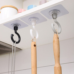 360-degree rotating nail-free, traceless ceiling hook, no punching, large mosquito net curtain adhesive hook, household adhesive coat hook