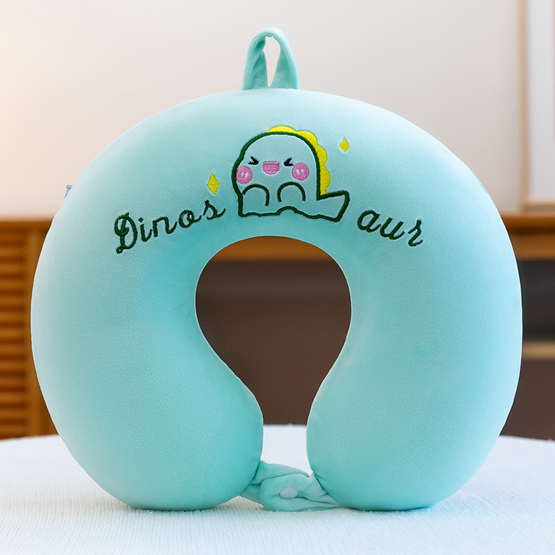 Nueva memoria de dibujos animados Almohada cuello de algodón Almohada en forma de U Almohada de viaje Siesta artefacto Oficina Dormir almohada almohada cuello protector