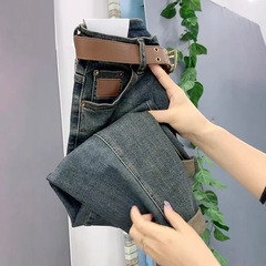レトロなハーレンジーンズの女性春秋の新型の高腰の大きいサイズの梨の形の体つきはゆったりしていて痩せています。