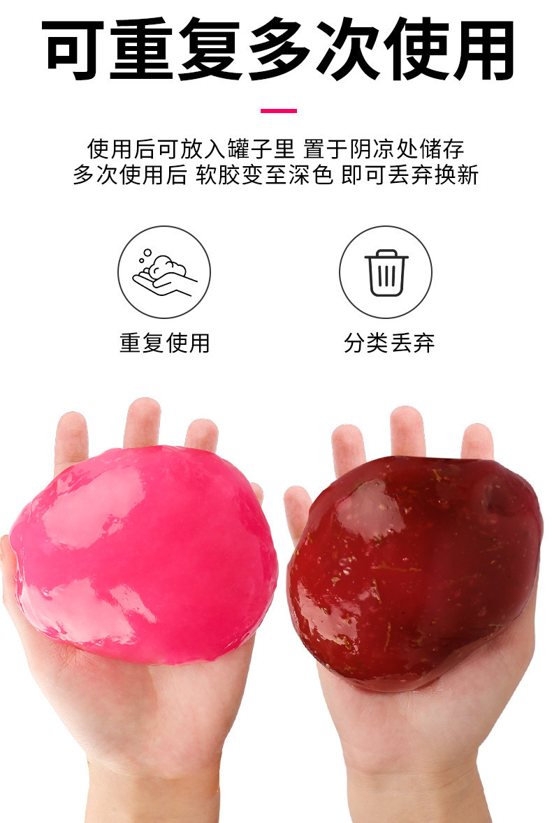 Car Interior Dust Removal Magic Gel Adhesive Dust Cleaning Soft Silicone Gel Tool for Cars, Multifunctional and Washable