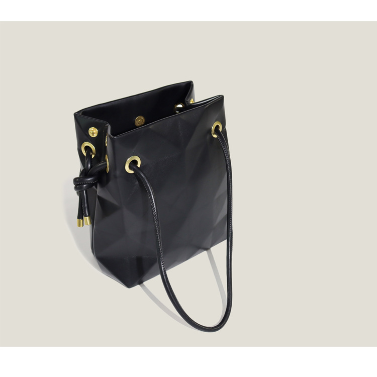 Wholesale Accessories Solid Colora Lingge Large-capacity Bucket Bag Nihaojewelry display picture 2