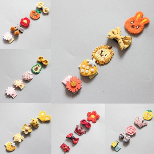 Children's baby girl hairpin headdress crown Korean little princess hair accessories baby hair clip hairpin set