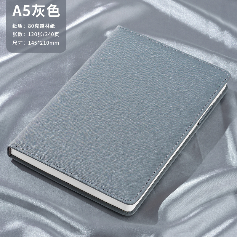 A5-grey-240페이지(버클 없음 + 펜 삽입)