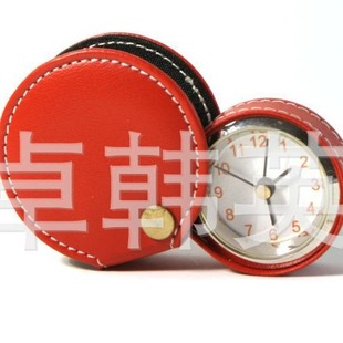 Exquisite portable travel clock leather clock quartz clock travel clock LG2046