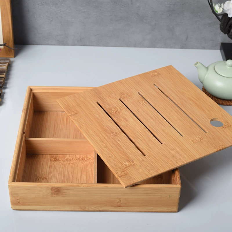 Настольная бамбуковая и деревянная перегородка для сухофруктов коробка для закусок японский ящик для хранения конфет и орехов домашняя гостиная с крышкой коробка для сухих фруктов