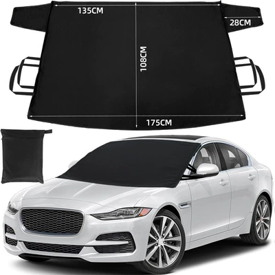600D Oxford cloth car snow cover for front windshield, anti-snow, anti-freeze, anti-frost, winter car cover, summer sunshade (Car snow shield) - standard-model-std175108