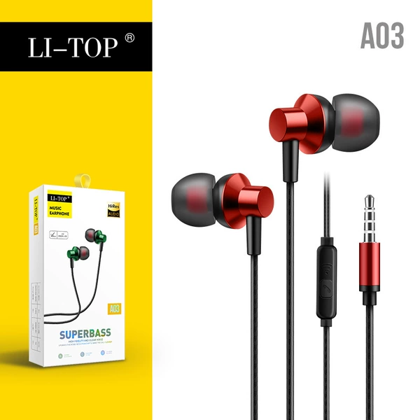 Metal red headphones, A03