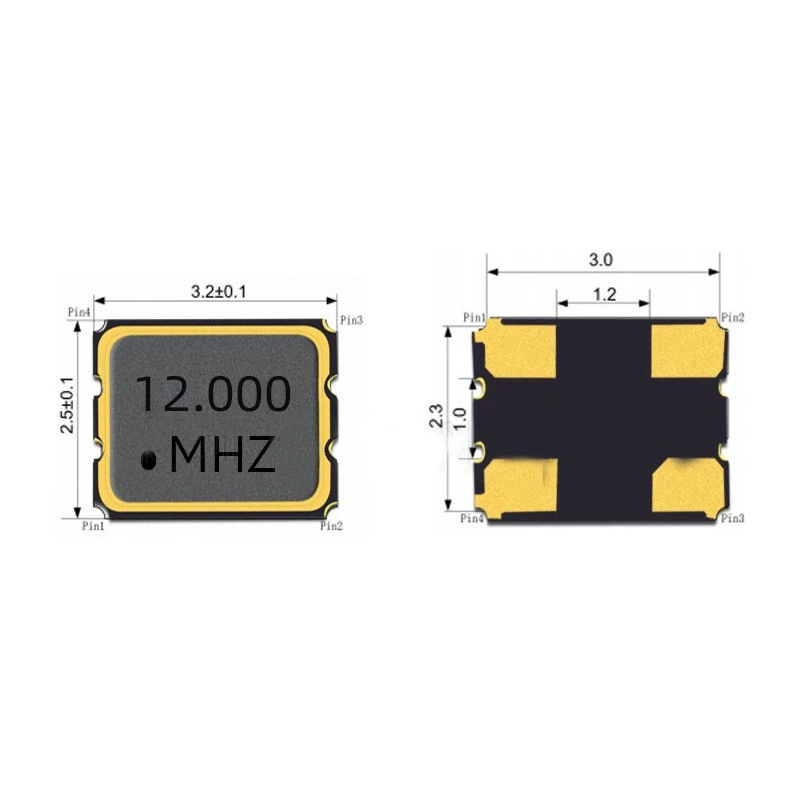 SMD-кристалл 3225 12.000MHz кварцевый резонатор 12M высококачественный пассивный кристалл, новый оригинал