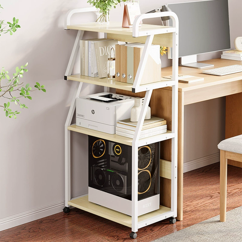 Поставьте полку для принтера на полу, полку для шкафа для съемного офисного стола, держатель для компьютера