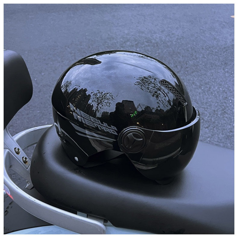 Dual-lens electric vehicle helmet, C national standard certified half helmet for motorcycles and electric scooters, sun-protective, stylish and cool summer hat for men and women, new
