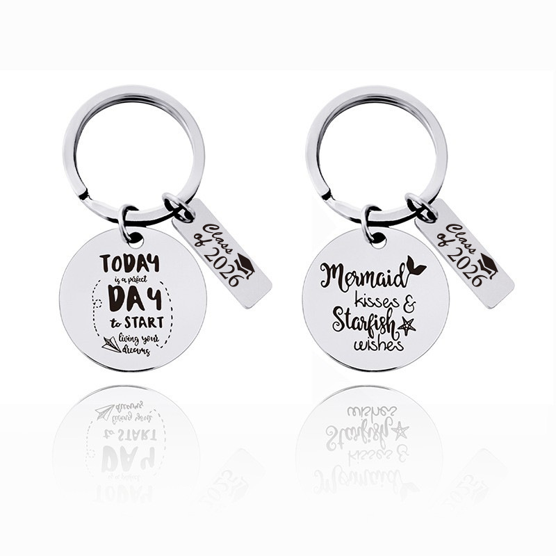(Cross-border trading), keychain stainless steel, European style, Birthday gift
