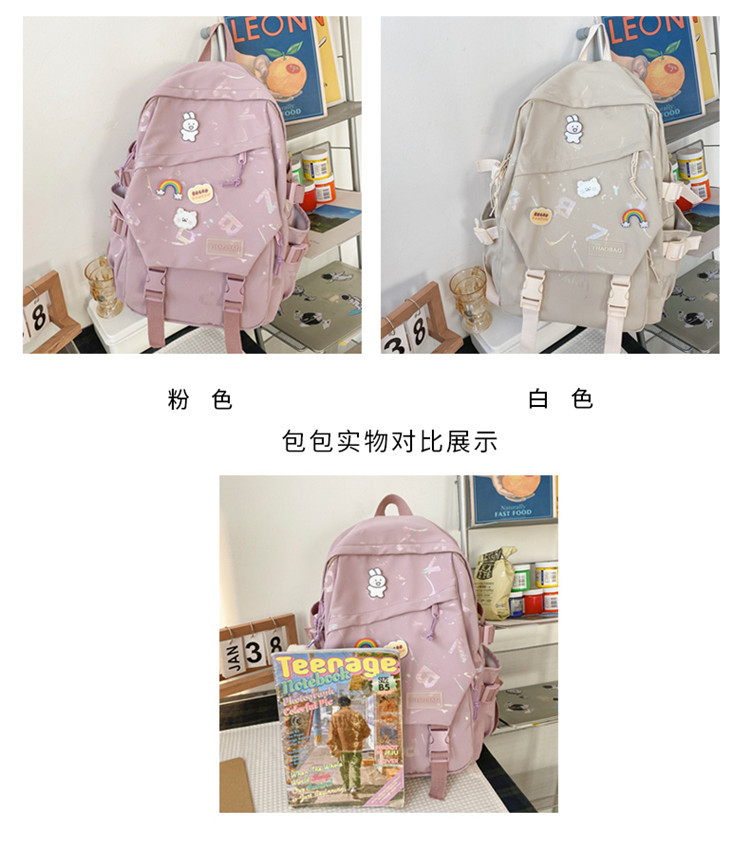 Cartable École Primaire Filles Ins Casual Tout Assorti Haute École Étudiant Sac À Dos Japonais Collège Junior High School Grande Capacité Sac À Dos display picture 24