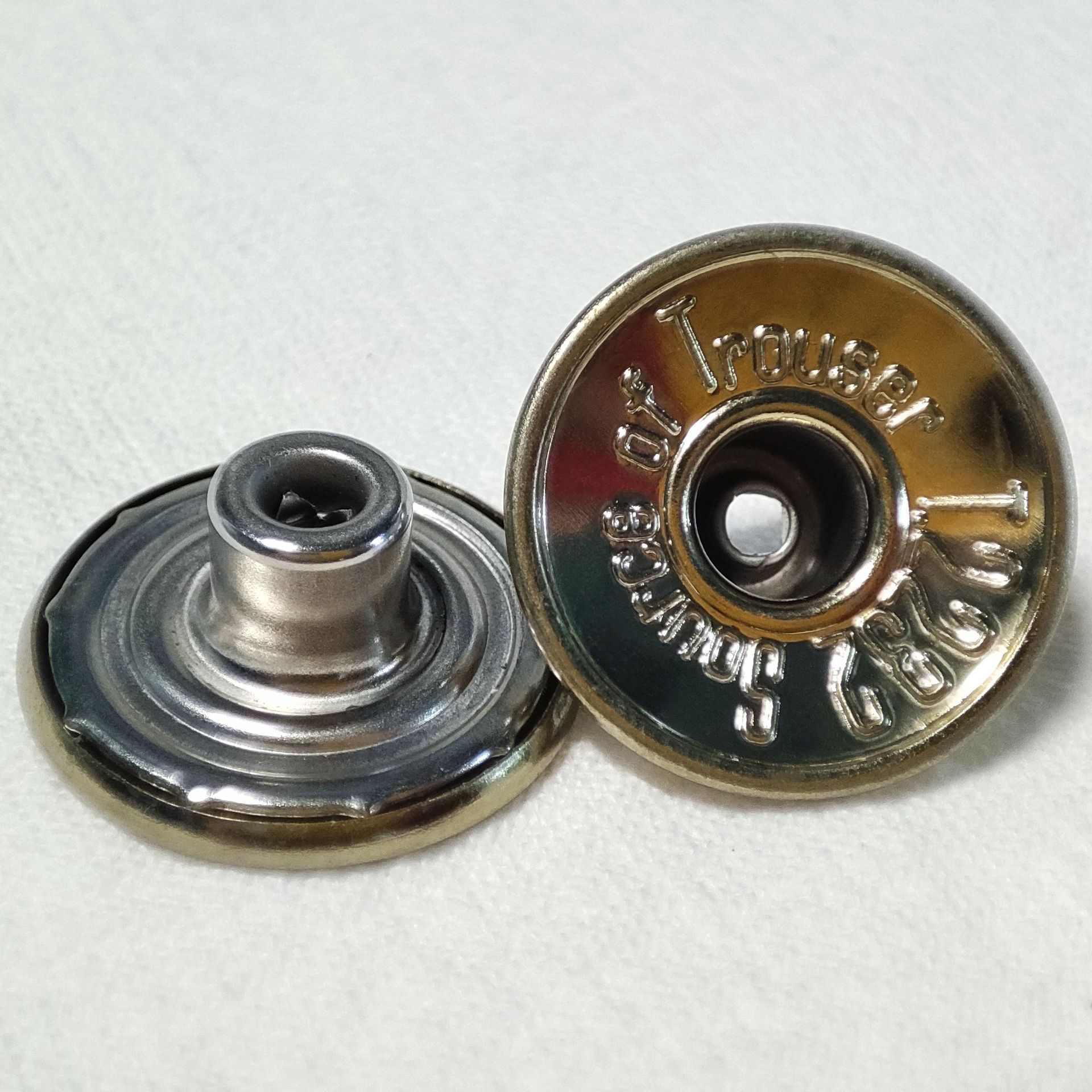 源头工厂厂家直销金属高级风电镀单针工字扣合金耐用哑光复古