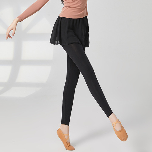 Dance practice clothes pants modern female adult black classical folk dance costumes teacher dance clothes gauze skirt pants