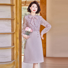 2024气质喜妈妈嫁女儿礼服新娘妈妈装结婚礼服修身旗袍连衣裙
