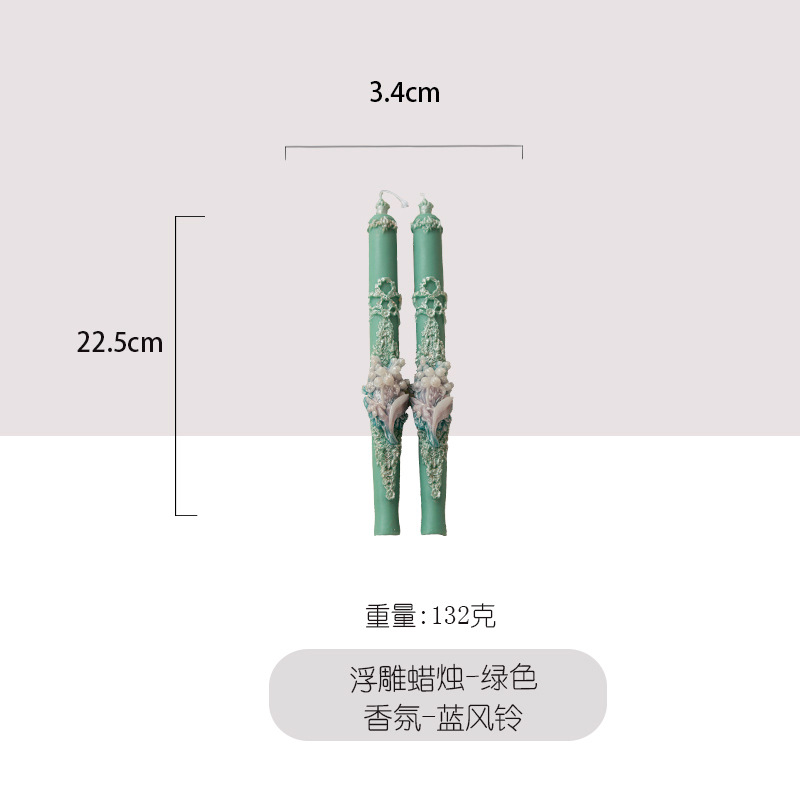 Exclusividad transfronteriza para alta calidad en relieve de varilla larga, forma de flor, candelabro de aromaterapia, velas, recuerdos, decoración, decoración al por mayor