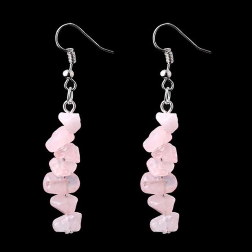 Fashion Irregular natural stone Handmade Drop Earrings 1 Pair