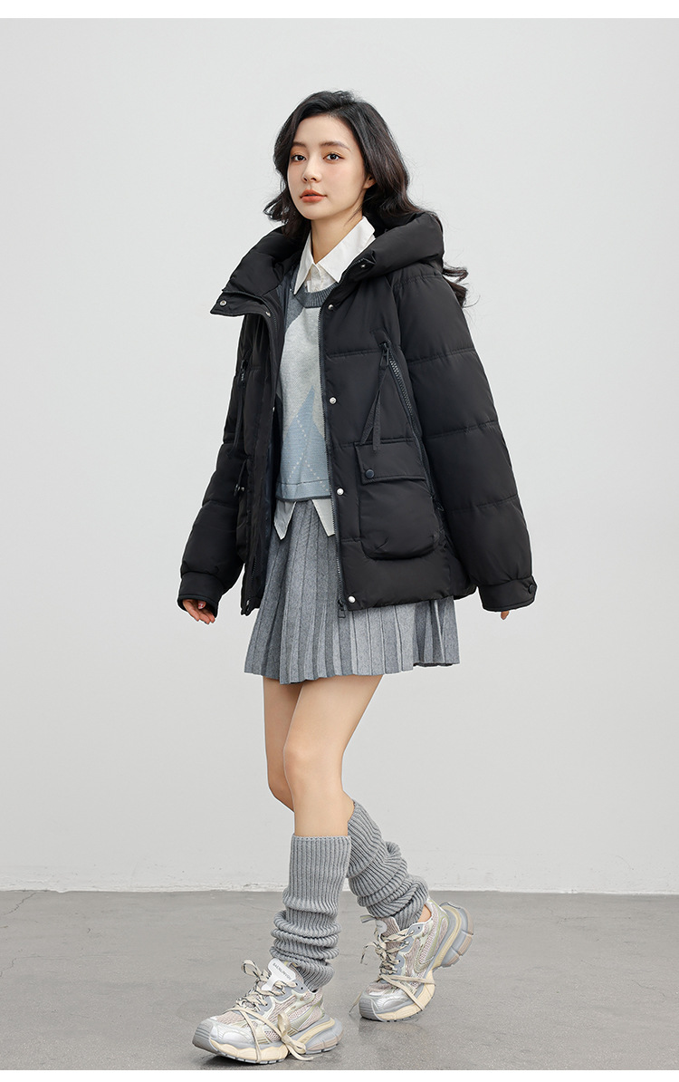 Russian new winer plus size for women's casual warmh, hickened and enlarged pocke hooded coon wholesale Down_voghion.com