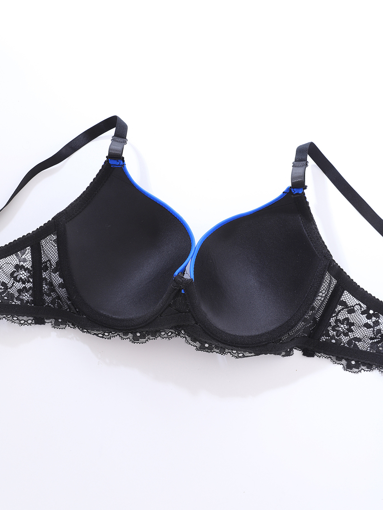 Sexy lace contrasting women's set, underwear, bra triangle pants set_voghion.com