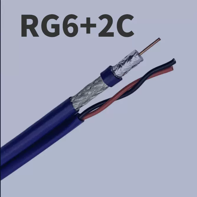 高清RG6+2C同轴电缆视频线家庭数字卫星电视加密屏蔽射频电缆